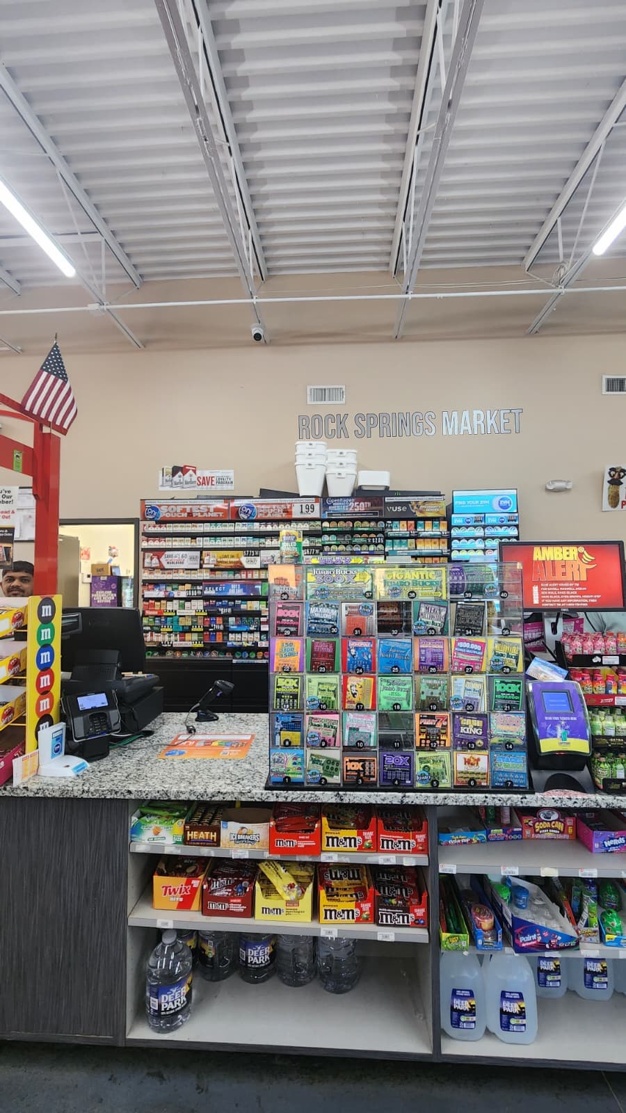 Rock Springs Market interior with store name above register, Smyrna TN